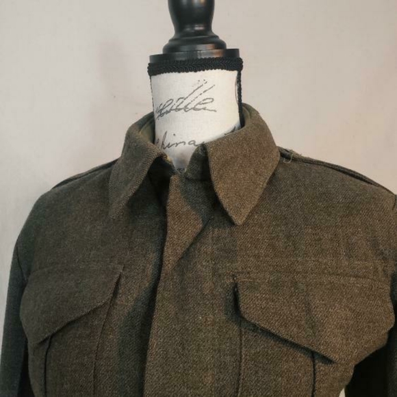 Vintage 1940s Canadian battle dress blouse serge! - Picture 3 of 7